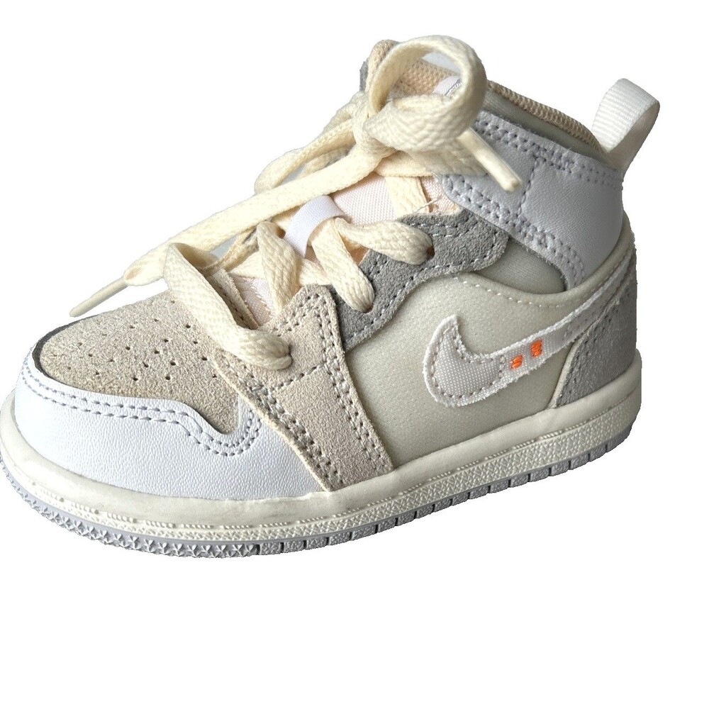 Nike Jordan 1  Mid SE Craft Infant/Toddler Shoes Sz 5C Neutral Colors DQ3725-100